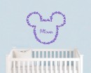 Mouse Customized Name Vinyl Wall Decals Baby Nursery Name Sticker